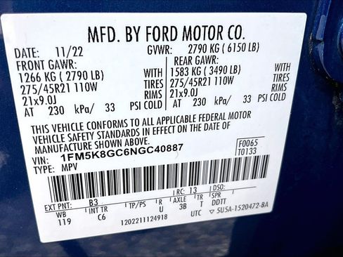 Used 2022 Ford Explorer ST w/ Equipment Group 401A AWD/4WD image 34