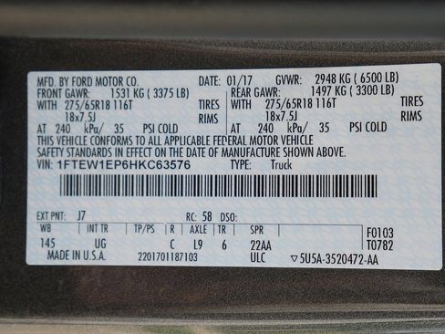 Used 2017 Ford F150 XLT w/ Equipment Group 302A Luxury AWD/4WD image 66