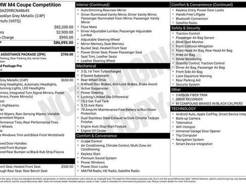 Used 2024 BMW M4 Competition w/ Parking Assistance Package RWD image 36