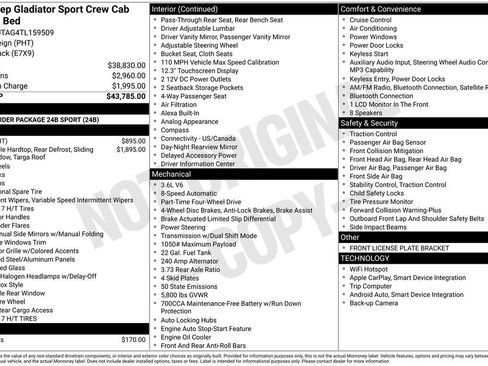 New 2026 Jeep Gladiator Sport image 3