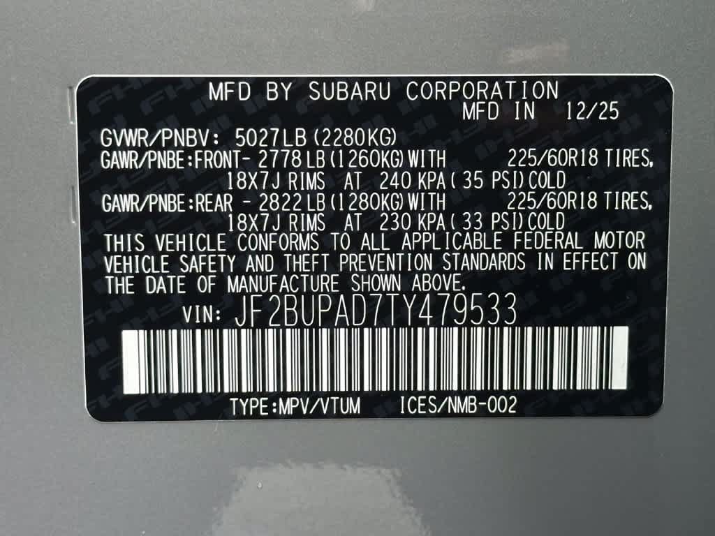 Certified 2026 Subaru Outback Premium AWD/4WD image 21