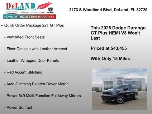 New 2026 Dodge Durango GT image 7