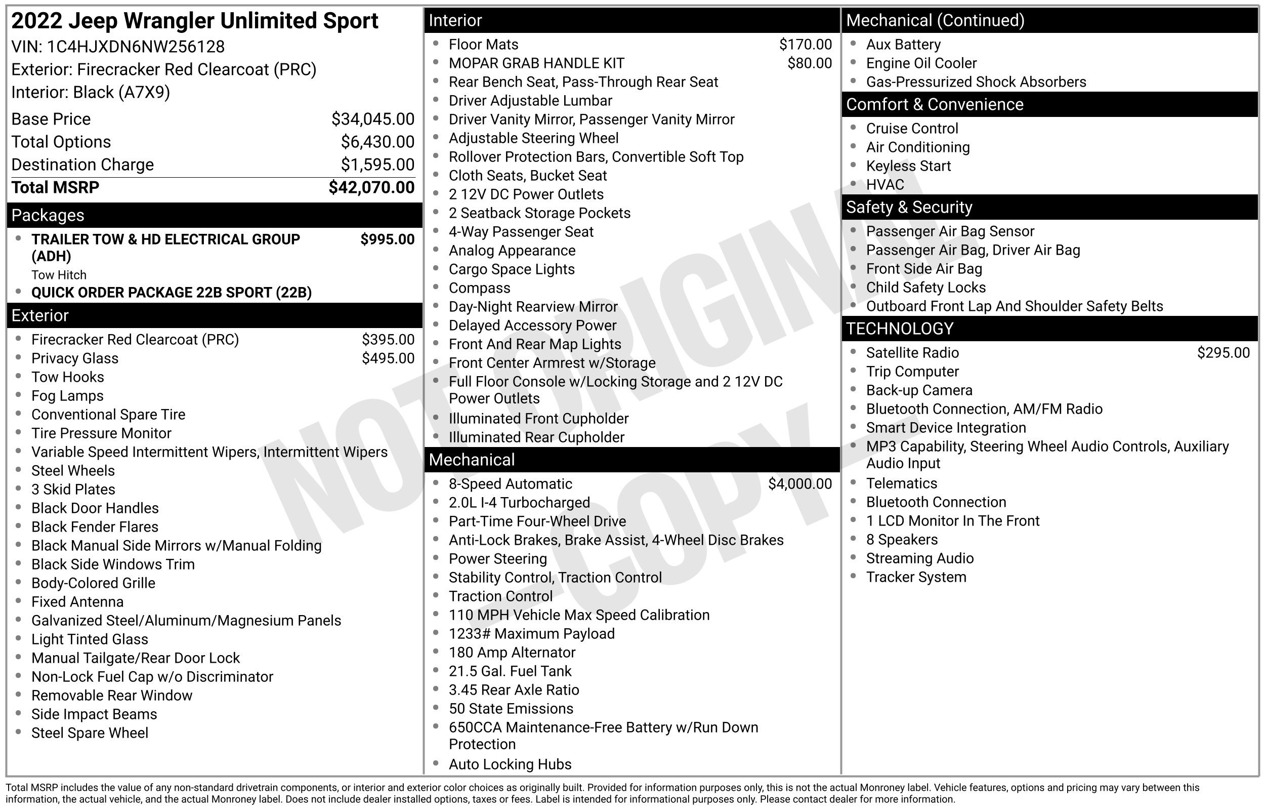 Used 2022 Jeep Wrangler Unlimited Sport AWD/4WD image 42