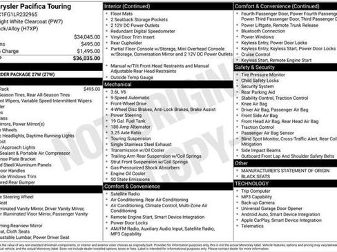 Certified 2020 Chrysler Pacifica Touring FWD image 4