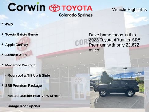 Used 2023 Toyota 4Runner SR5 Premium w/ Moonroof Package AWD/4WD image 6