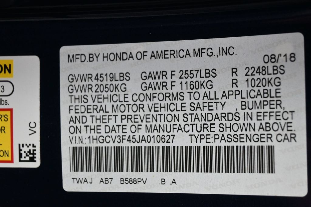 Used 2018 Honda Accord EX image 6