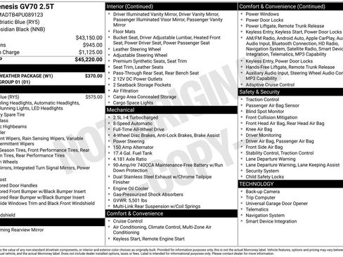 Used 2023 Genesis GV70 2.5T w/ Winter Weather Package image 29