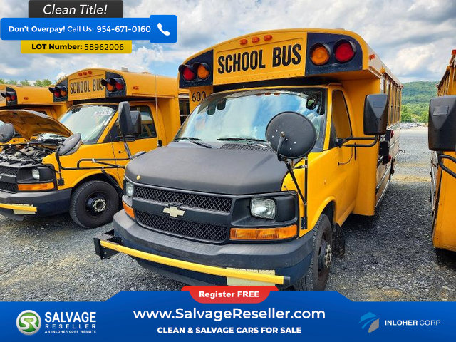 Used 2010 Chevrolet Express 3500 Extended w/ School Bus Package RWD image 3