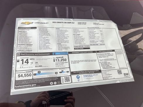 New 2025 Chevrolet Corvette Z06 w/ Stealth Interior Trim Package image 30