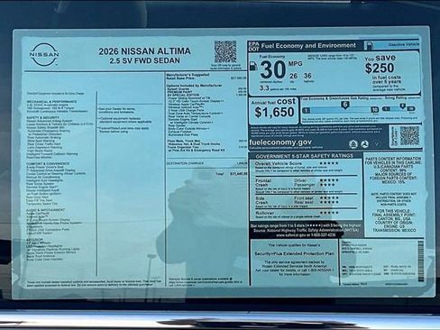New 2026 Nissan Altima 2.5 SV image 13