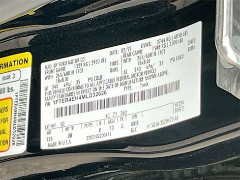 Used 2021 Ford Ranger Lariat w/ Equipment Group 501A High image 31