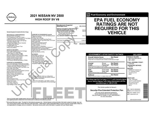 Used 2021 Nissan NV 2500 SV w/ Back Door Glass Package RWD image 36