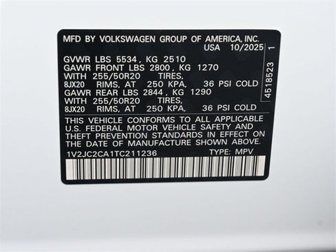 New 2026 Volkswagen Atlas Cross Sport SE image 18