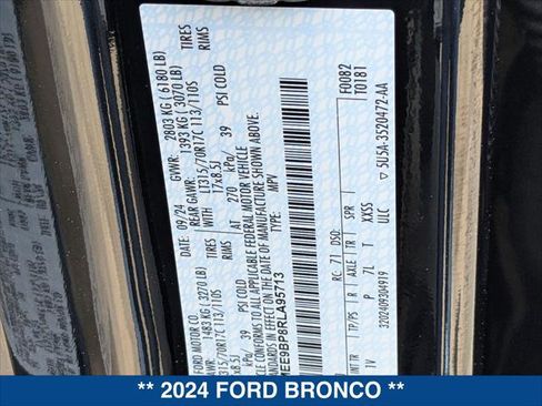 Certified 2024 Ford Bronco Badlands AWD/4WD image 24