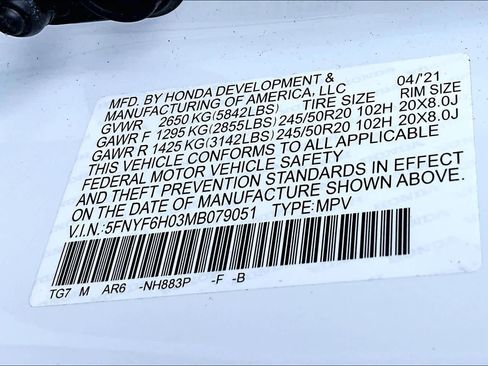 Used 2021 Honda Pilot Elite image 34