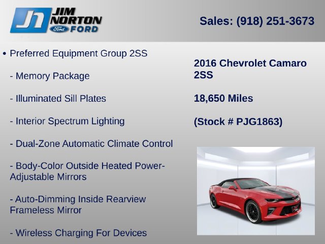 Used 2016 Chevrolet Camaro SS RWD image 11