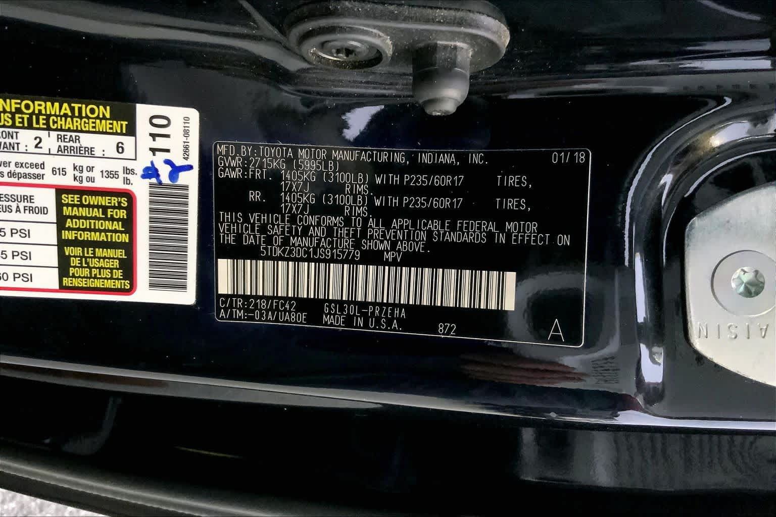Used 2018 Toyota Sienna LE FWD image 29