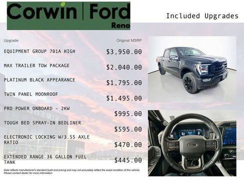 Used 2023 Ford F150 Platinum w/ Equipment Group 701A High image 3