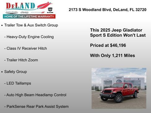 New 2025 Jeep Gladiator Sport AWD/4WD image 25