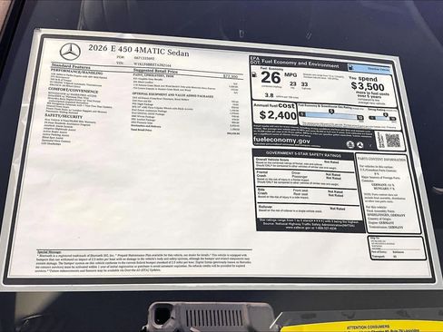 New 2026 Mercedes-Benz E 450 4MATIC Sedan image 18