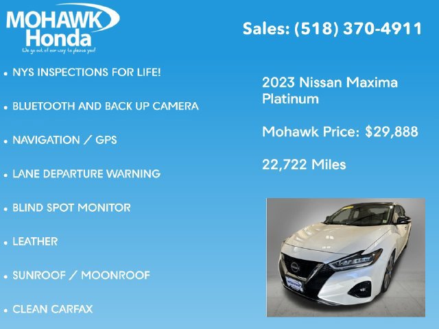 Used 2023 Nissan Maxima Platinum w/ Sport Mat Group FWD image 7