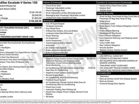 Used 2023 Cadillac Escalade V w/ Heavy-Duty Trailer Package AWD/4WD image 6
