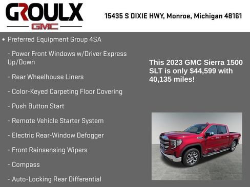 Used 2023 GMC Sierra 1500 SLT w/ SLT Premium Package AWD/4WD image 15