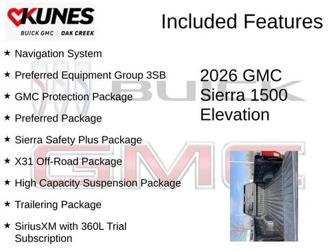 New 2026 GMC Sierra 1500 Elevation w/ Preferred Package AWD/4WD image 2