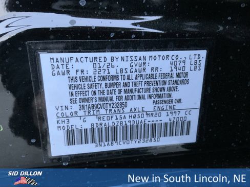 New 2026 Nissan Sentra SV w/ SV Convenience Package image 12