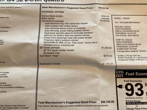 Used 2023 Audi Q4 e-tron Premium w/ Convenience Package image 20