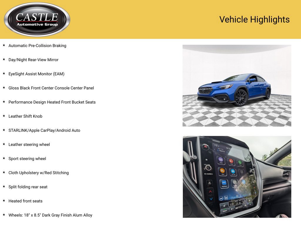 Certified 2023 Subaru WRX Premium AWD/4WD image 7