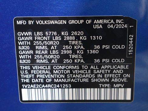 New 2024 Volkswagen Atlas Cross Sport SEL R-Line AWD/4WD image 61