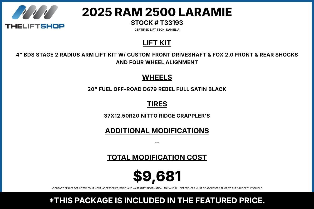 Used 2025 RAM 2500 Laramie w/ Night Edition AWD/4WD image 2