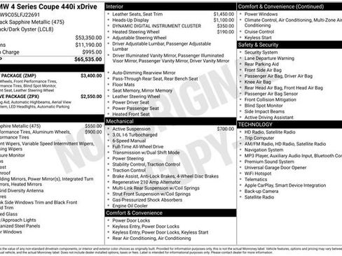 Used 2020 BMW 440i xDrive Coupe w/ M Sport Package AWD/4WD image 28