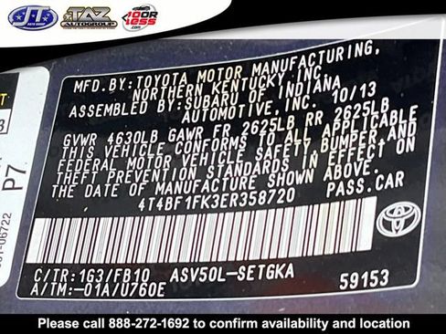Used 2014 Toyota Camry XLE FWD image 19