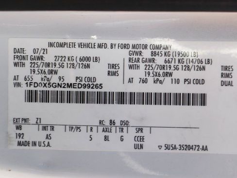 Used 2021 Ford F550 2WD SuperCab Super Duty image 53
