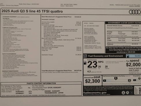 New 2025 Audi Q3 2.0T Premium image 32