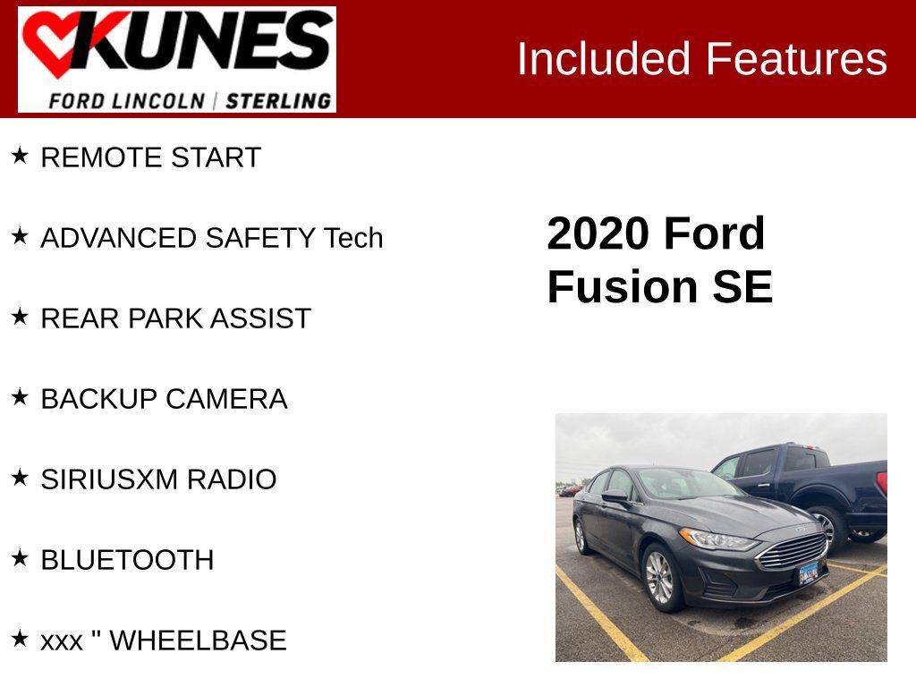 Used 2020 Ford Fusion SE FWD image 2