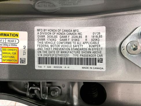 New 2026 Honda Civic LX image 17