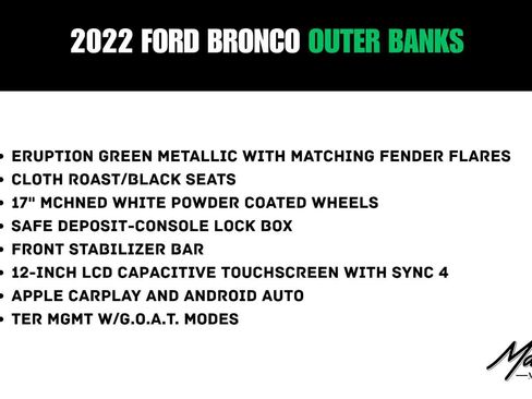 Used 2022 Ford Bronco Outer Banks AWD/4WD image 63
