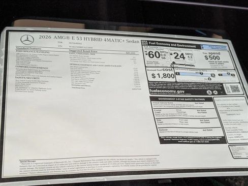 New 2026 Mercedes-Benz E 53 AMG e 4MATIC Sedan image 19