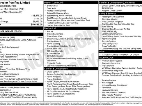 Used 2024 Chrysler Pacifica Limited FWD image 5