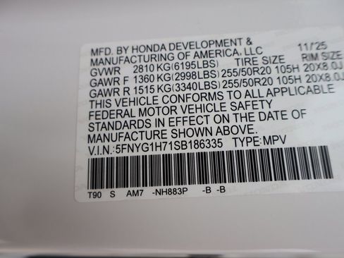 New 2025 Honda Pilot Touring image 36