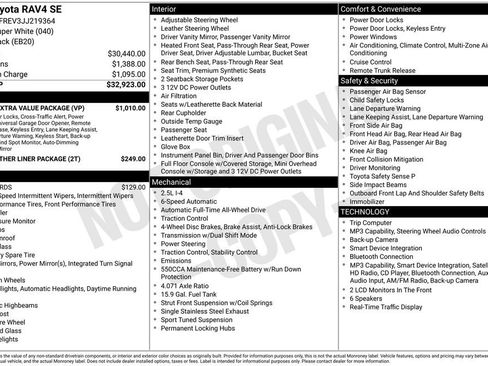 Used 2018 Toyota RAV4 SE w/ Power Extra Value Package image 37