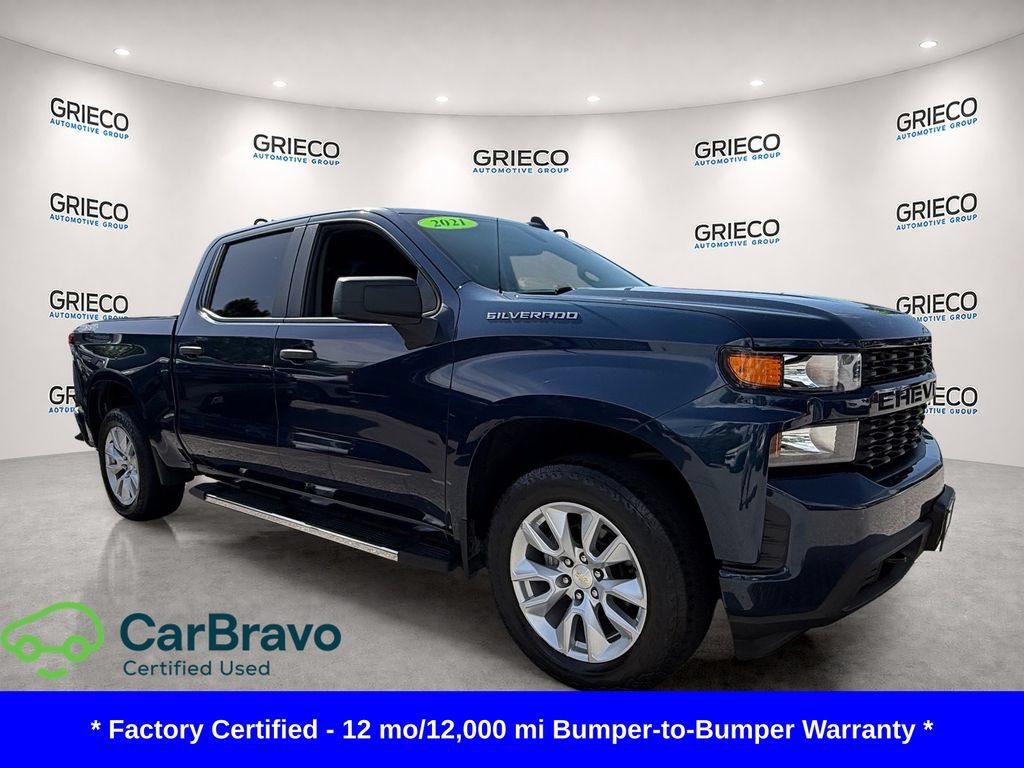 Certified 2021 Chevrolet Silverado 1500 Custom AWD/4WD image 1