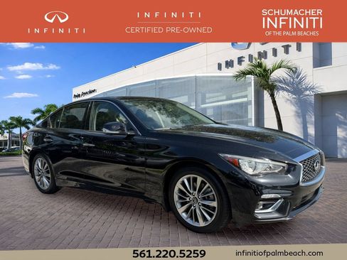 Used 2021 INFINITI Q50 Luxe w/ Cargo Package RWD image 1