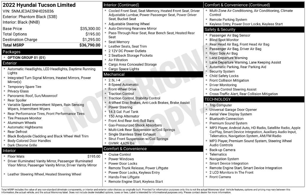 Used 2022 Hyundai Tucson Limited FWD image 18
