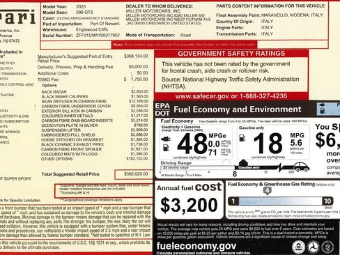 Certified 2025 Ferrari 296 GTS RWD image 2