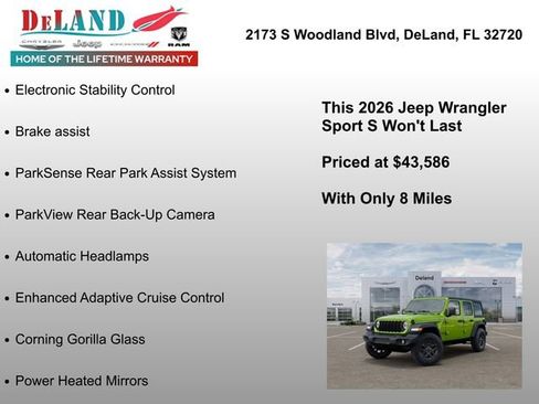 New 2026 Jeep Wrangler Sport S AWD/4WD image 33