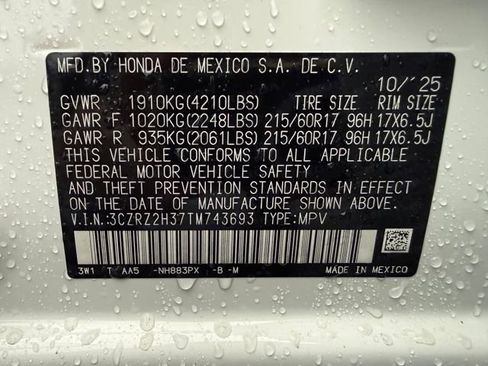 New 2026 Honda HR-V LX image 18